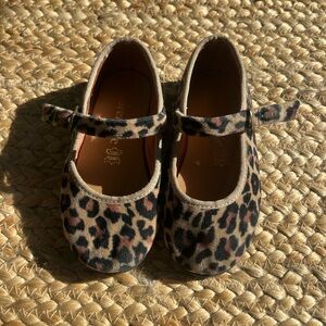 Chic Leopard Print Kids Dress Shoes